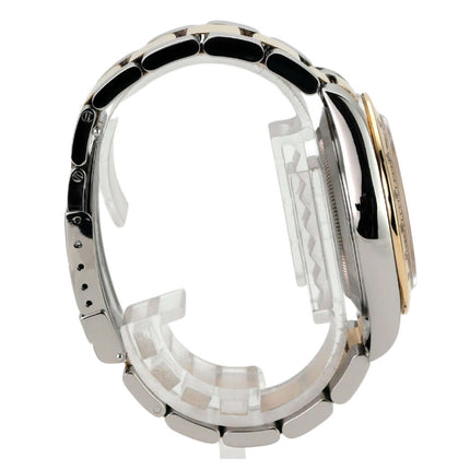 Rolex Daytona 40 Edelstahl Gelbgold 16523 Champagner Diamant seitliche Ansicht des Uhrenarmbandes