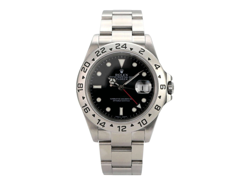 Rolex Explorer II Ref. 16570 mit schwarzem Zifferblatt, Edelstahlgehäuse, 40 mm, Baujahr 2005