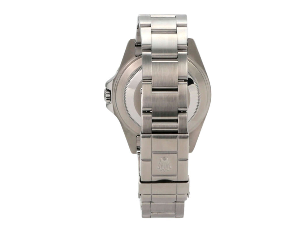 Rolex Explorer II Ref. 16570 Rückansicht Edelstahlarmband und Gehäuse, poliert und satiniert.