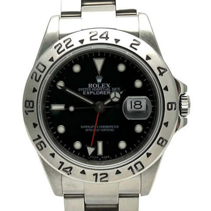 Rolex Explorer II Ref. 16570 Zifferblatt Schwarz, Edelstahl Gehäuse und Oyster Armband, D-Serial, Leuchtindizes und Leuchtzeiger, Jahr 2005.