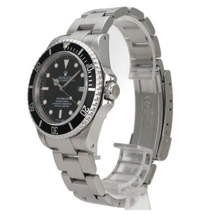 Rolex Sea-Dweller 16600 mit schwarzem Zifferblatt, Edelstahlarmband und drehbarer Lünette, 40 mm