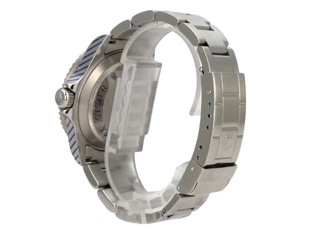 Rolex Sea-Dweller 16600 Edelstahl Armband mit Faltschließe und Gehäuseansicht von der Seite