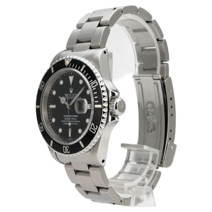 Rolex Submariner Date 16610 Edelstahl, schwarze Lünette, Oyster-Armband und Automatikwerk