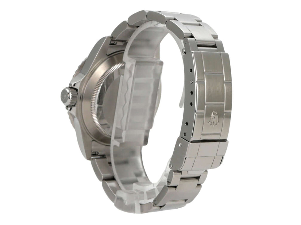 Rolex Submariner Date 16610 Edelstahlgehäuse und Oyster Armband, seitliche Ansicht des Armbands.