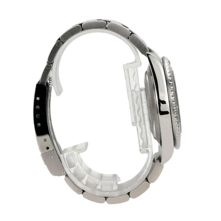 Rolex Submariner Date 16610LV, Edelstahlarmband, schwarzes Zifferblatt, drehbare Lünette, 40 mm Gehäusedurchmesser.