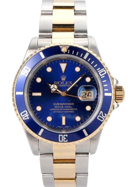 Rolex Submariner Date 16613 Edelstahl Gold Blau 1994 LC100 – Uhren2000