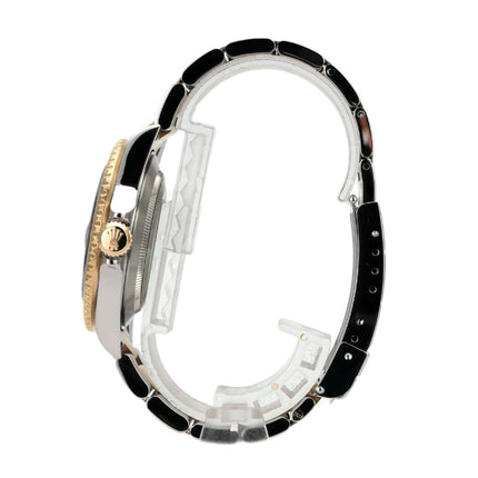 Rolex Submariner Date 16613 Edelstahl Gold mit blauem Zifferblatt und Oyster Armband.