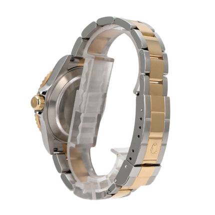 Rolex Submariner Date 16613 Edelstahl Gold Blau, seitliche Ansicht des Armbands in Edelstahl und 18 Karat Gelbgold.