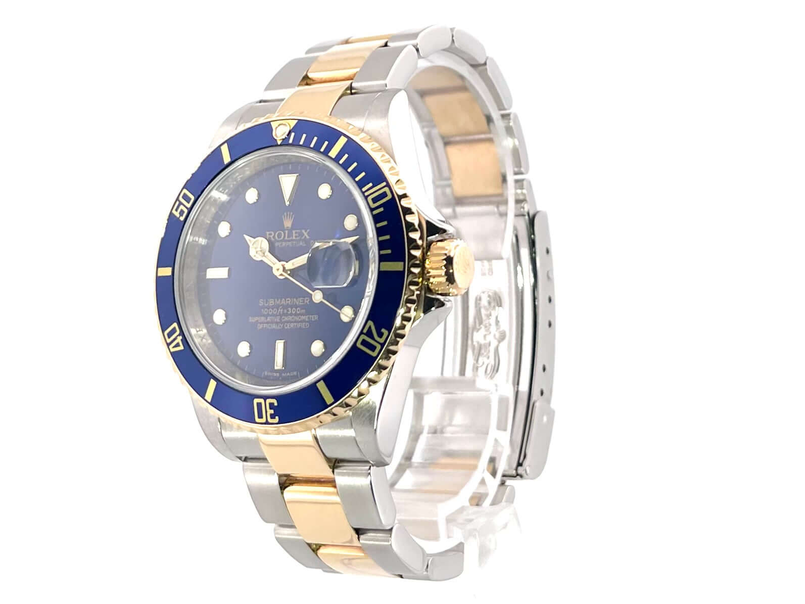 Rolex Submariner Stahl Gold Blau Goldene Rolex Rolex Submariner Date 16613 Edelstahl Gold Blau Aus 2009 – Uhren2000