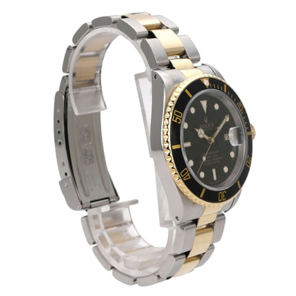 Rolex Submariner Date 16613 Edelstahl Gelbgold Schwarz, schwarze Lünette, Oyster-Armband