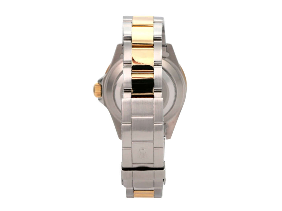 Rolex Submariner Date 16613 Edelstahl Gelbgold Schwarz Armbandansicht mit Edelstahl und Gelbgold.