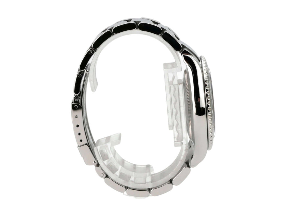 Rolex Yacht-Master 40 Edelstahl Platin 16622 Seiteansicht des Edelstahlgehäuses mit Platinlünette.