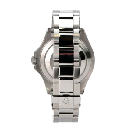 Rolex Yacht-Master 40 Edelstahl Platin 16622 Rückseite und Armbandansicht