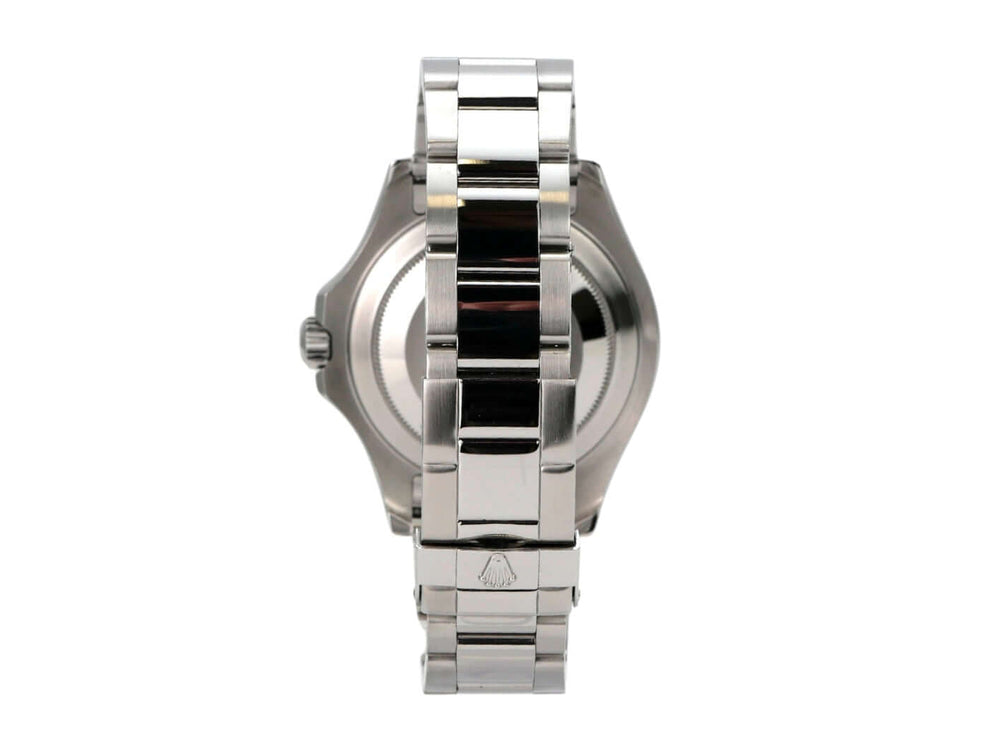 Rolex Yacht-Master 40 Edelstahl Platin 16622 Rückseite und Armbandansicht