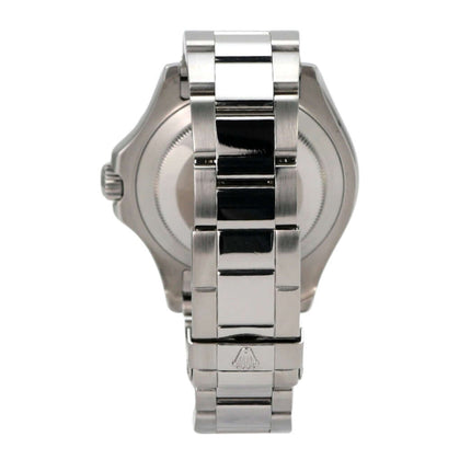 Rolex Yacht-Master 40 Edelstahl Platin 16622 Rückansicht des Armbands und Gehäuses