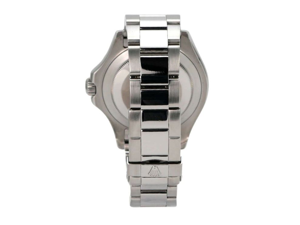 Rolex Yacht-Master 40 Edelstahl Platin 16622 Rückansicht des Armbands und Gehäuses