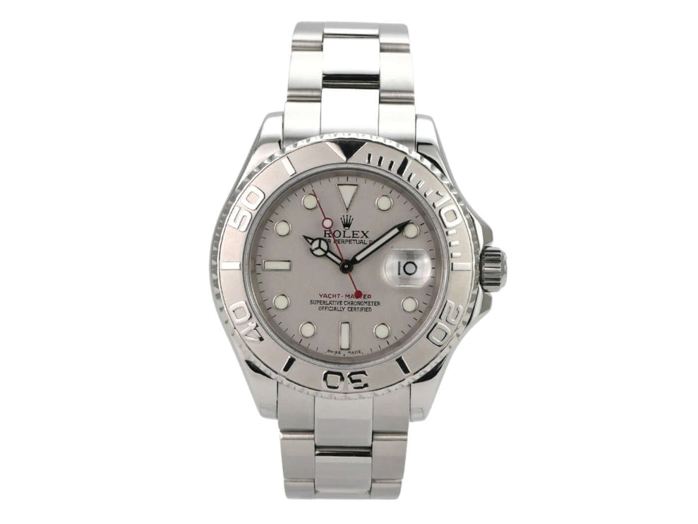 Rolex Yacht-Master 40 Edelstahl Platin 16622 mit Oyster-Armband, Platinlünette und Automatikwerk