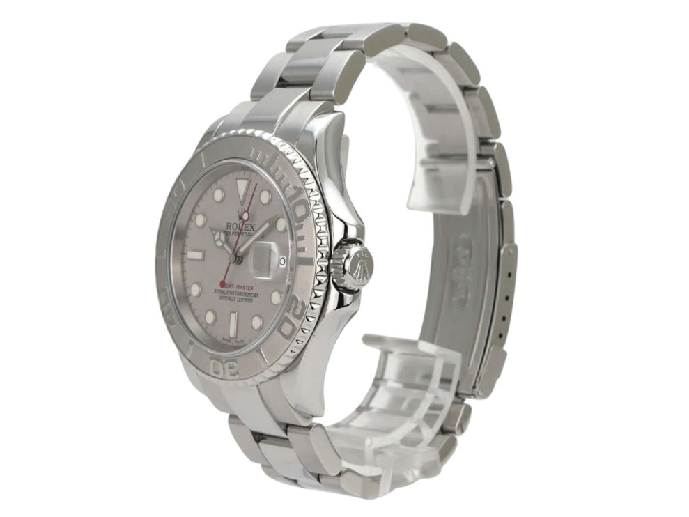 Rolex Yacht-Master 40 Edelstahl Platin 16622 mit Oyster-Armband, Platinlünette und Automatikwerk