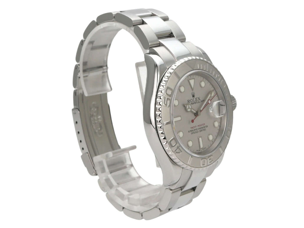 Rolex Yacht-Master 40 Edelstahl Platin 16622, Luxus-Sportuhr mit Platinlünette und Oyster-Armband