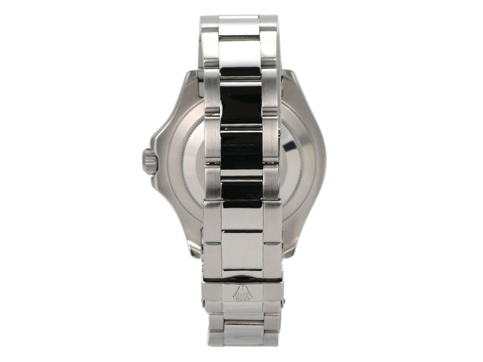 Rolex Yacht-Master 40 Edelstahl Platin 16622 mit Oyster-Armband und Platinlünette, Rückansicht