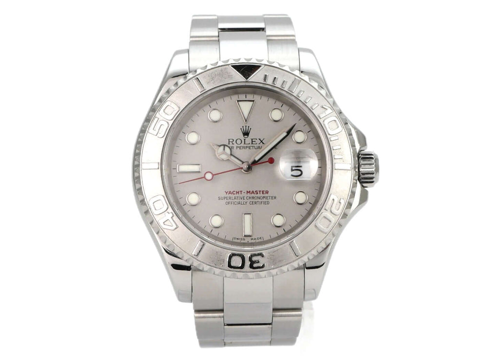 Rolex Yacht-Master 40 Edelstahl Platin 16622 mit Platinlünette, Oysterband und Rolex-Manufakturkaliber 3135