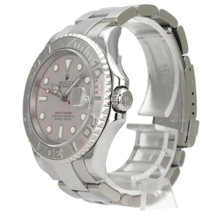 Rolex Yacht-Master 40 Edelstahl Platin 16622, Edelstahl-Platin Armbanduhr mit Platinlünette und Oysterband