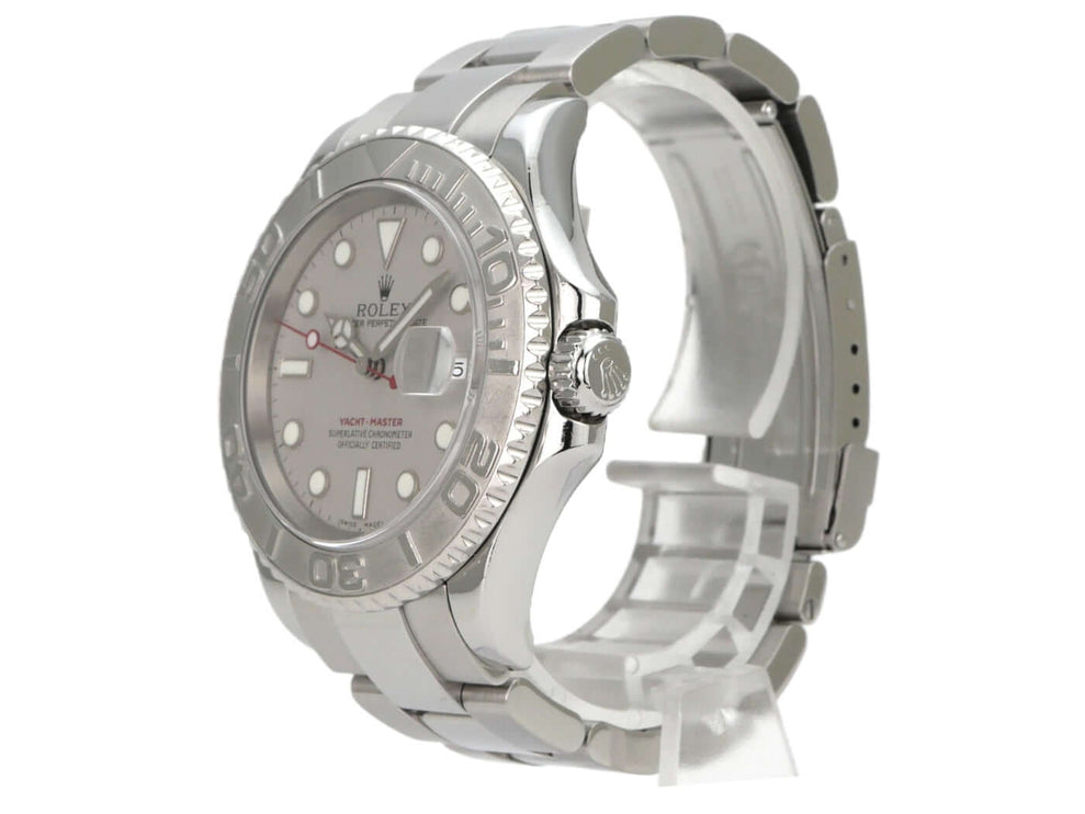Rolex Yacht-Master 40 Edelstahl Platin 16622, Edelstahl-Platin Armbanduhr mit Platinlünette und Oysterband