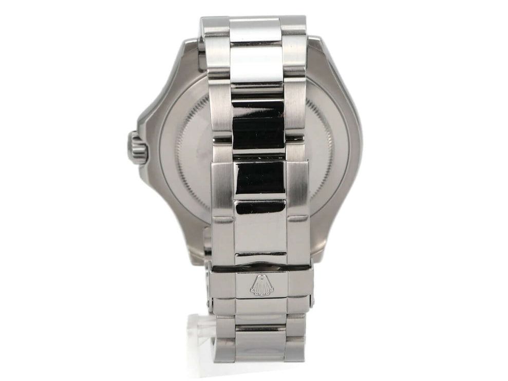 Rolex Yacht-Master 40 Edelstahl Platin 16622 mit Oyster-Armband und Faltschließe, Rückansicht