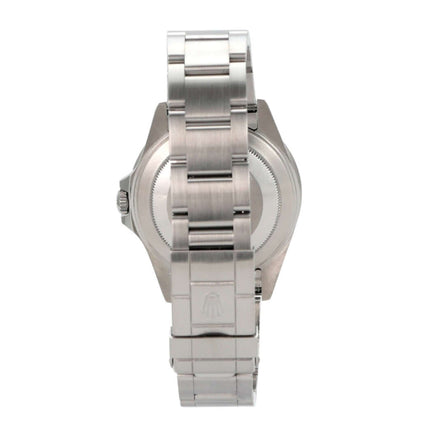 Rolex GMT-Master II Ref. 16710 Pepsi, Rückansicht mit poliertem und satiniertem Edelstahlband