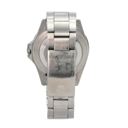 Rolex GMT Master Pepsi Ref. 1675 Rückansicht des Edelstahlarmbands und Gehäuses.