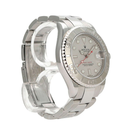 Rolex Yacht-Master 35 Edelstahl und Platin, Ref. 168622 mit geriffelter Lünette und automatischem Werk.