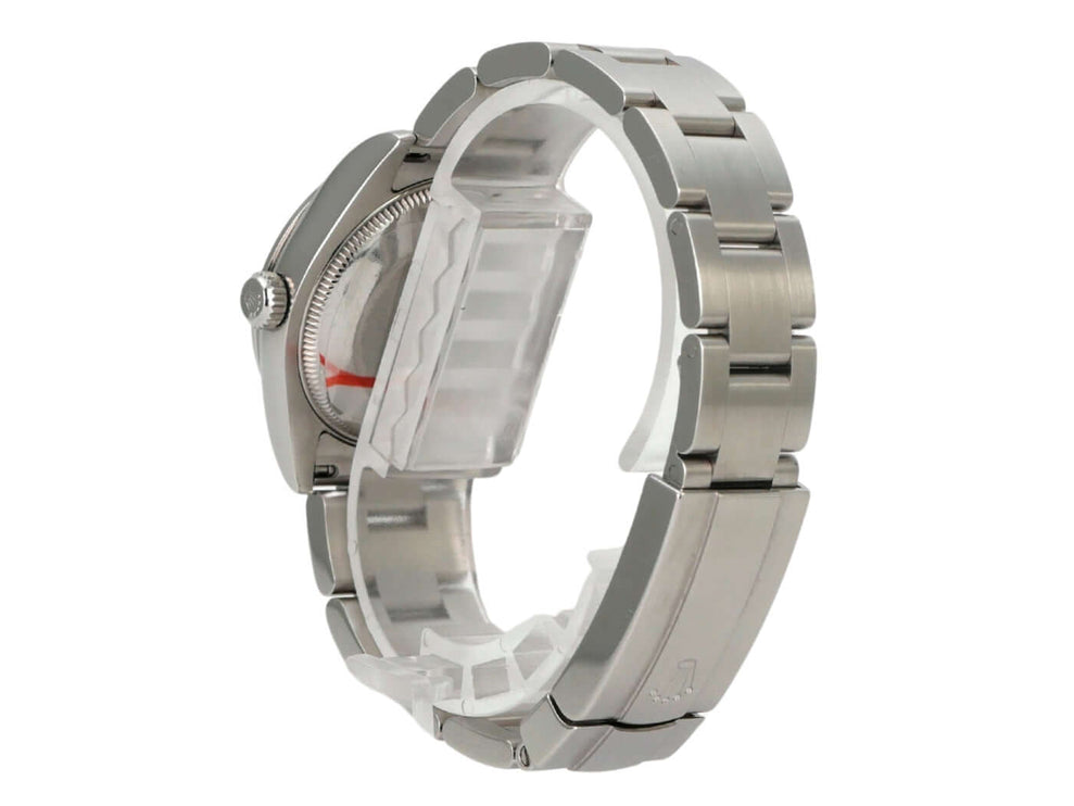 Rolex Oyster Perpetual 31 Ref. 177200 Silber Armband aus Edelstahl seitliche Ansicht