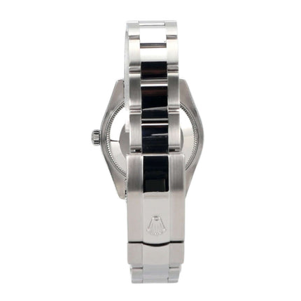 Rolex Datejust 31 Edelstahl 178240, seitliche Ansicht des polierten und satinierten Armbands.