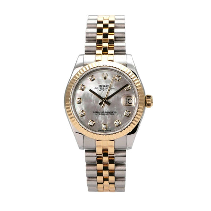 Rolex Datejust 31 178273 Perlmutt DIA Jubile-Band mit Perlmutt-Diamantzifferblatt und Jubilé-Armband.
