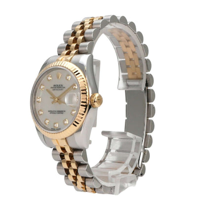 Rolex Datejust 31 178273 Perlmutt DIA Jubile-Band aus Edelstahl und Gelbgold mit Diamanten.