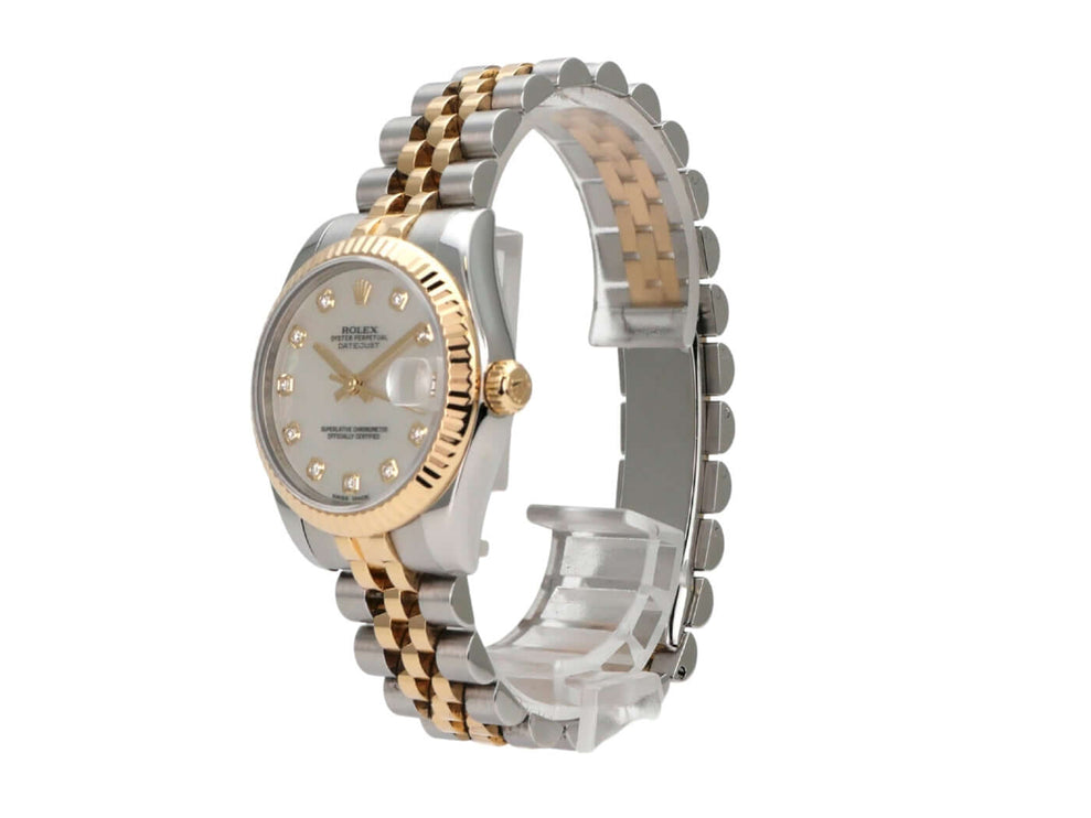 Rolex Datejust 31 178273 Perlmutt DIA Jubile-Band aus Edelstahl und Gelbgold mit Diamanten.