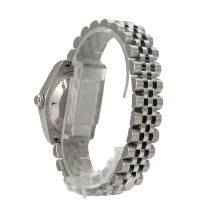 Rolex Datejust 31 Ref. 178274 mit Jubile-Band, Edelstahlgehäuse, elegantes Design von der Seite.