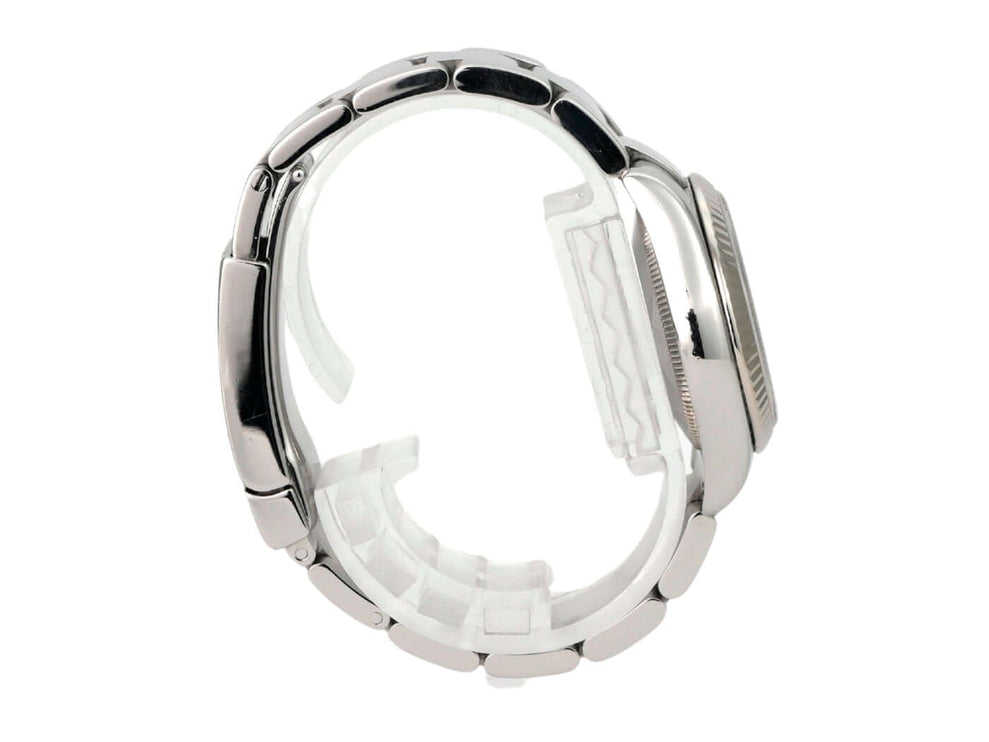 Rolex Datejust 31 Ref. 178274 Schwarz Detailansicht des Edelstahlarmbands und der Schließe.