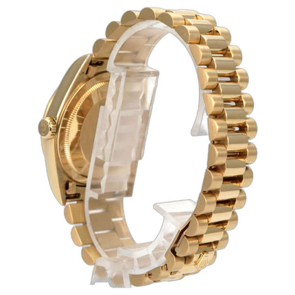 Rolex Day-Date 36 Gelbgold 18238 Wood Dial, luxuriöse Goldarmbanduhr mit Präsidentenarmband