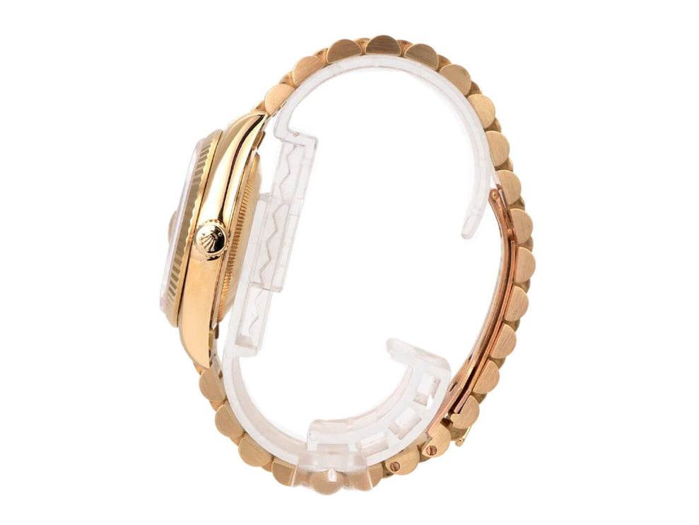Rolex Day-Date 36 Gelbgold 18238 Champagner, Seitenansicht mit 18 kt Gelbgold Präsidentenarmband