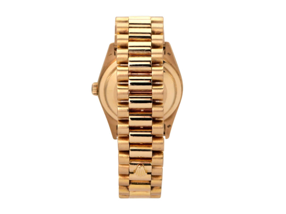 Rolex Day-Date 36 Gelbgold 18238 Champagner Diamant - Rückansicht mit Präsident-Armband