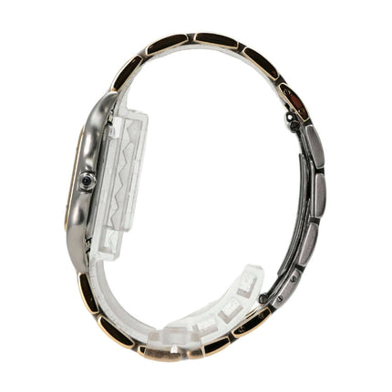 Cartier Panthere Edelstahl Gelbgold 183957 Armband aus Edelstahl und Gelbgold, Detailansicht der Uhr.