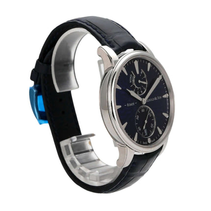 Arnold & Son Eight-Day Royal Navy Blue Uhr mit blauem Lederarmband und elegantem Zifferblatt