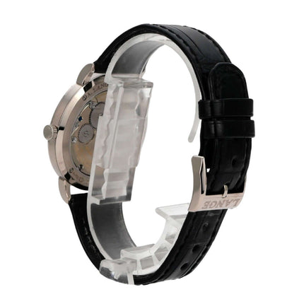 A. Lange & Söhne Saxonia Thin Weißgold 201.027, 18 kt Weißgold, schwarzes Alligatorlederband