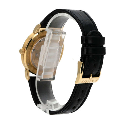 A. Lange & Söhne 1815 Gelbgold 206.021, Gehäuse aus 18 kt Gelbgold mit Lederband