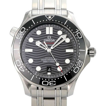 OMEGA Seamaster Diver 300M 210.30.42.20.01.001 Edelstahl Taucheruhr mit schwarzem Zifferblatt.