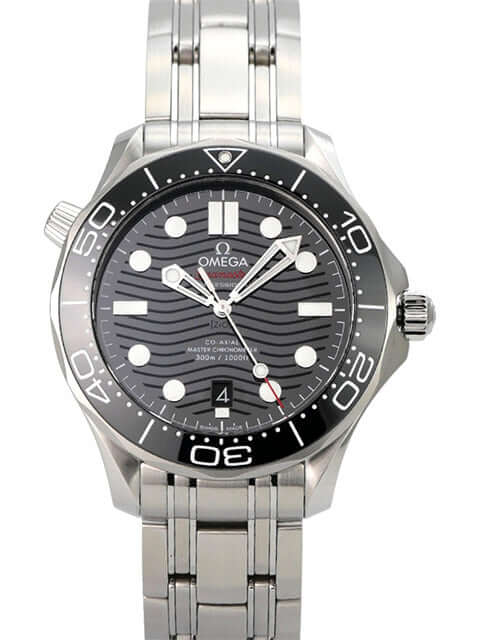 OMEGA Seamaster Diver 300M 210.30.42.20.01.001 Edelstahl Taucheruhr mit schwarzem Zifferblatt.