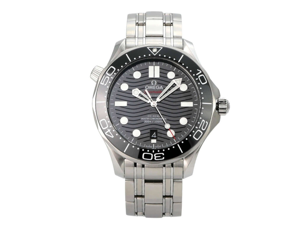 OMEGA Seamaster Diver 300M 210.30.42.20.01.001 mit schwarzem Zifferblatt und Edelstahlband