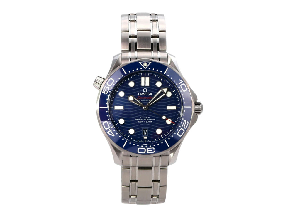 OMEGA Seamaster Diver 300M Master Chronometer 210.30.42.20.03.001 mit blauem Zifferblatt und Edelstahlband