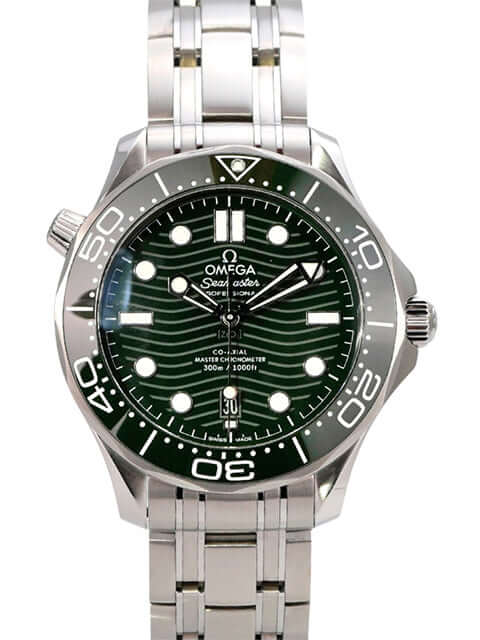 OMEGA Seamaster Diver 300M Master Chronometer 210.30.42.20.10.001 grüne Taucheruhr mit Edelstahlband